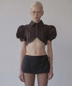 SCULPTOR Rosetta Baby Shirt brown 韓国 SCULPTOR Rosetta Baby Shirt brown 韓国 - メルカリ
