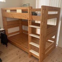 (引取専用)パイン材の二段ベッドのサムネイル