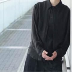 ETHOSENS フロントレイヤードストライプシャツのサムネイル