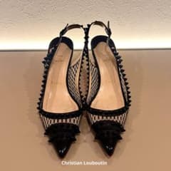 Christian Louboutin スタッズ スリングバック パンプス - メルカリ