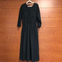 七分袖　レース刺繍ワンピースのサムネイル