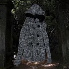 y2k ファー ニット カーディガン アウター お兄系 平成 グランジ 森