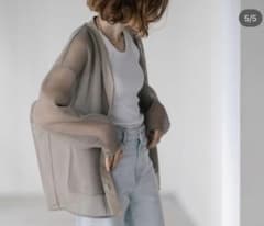 【キムさま専用】【pois ポワ】 ダブルメッシュカーディガン　ベージュ ポワ pois ダブルメッシュカーディガン[beige] - メルカリ
