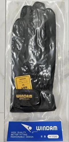 【開封試着のみ】WINDAM レスカスNo.156 消防手袋 ゴルフ牛革グローブのサムネイル