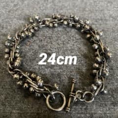 ヴィンテージ メキシコ DNA シルバー パール ブレスレット 24cm - メルカリ