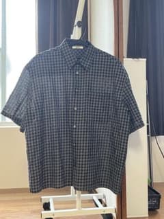 Resoll エンボチェックポイント半袖シャツ Navy Free 未使用品のサムネイル