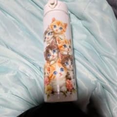 子猫柄 ストロー付き ステンレスボトル 水筒のサムネイル