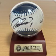 【CS優勝当日】日本ハム 森本稀哲 背番号1 サインボール 2007.10.18のサムネイル