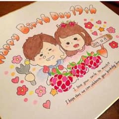 記念日に♡似顔絵色紙♩のサムネイル