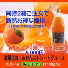みかんジュース1000ml×6本×2箱 濃厚美味！濃縮還元してません - メルカリ