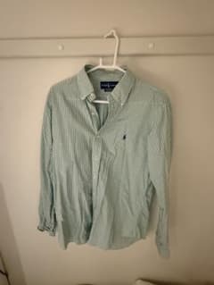 Ralph Lauren 緑と白のストライプシャツのサムネイル