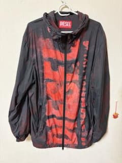 DIESEL ナイロンジャケット ブラック レッドのサムネイル