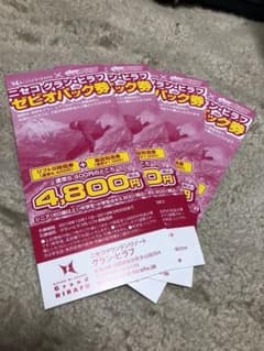 ニセコ グランヒラフ  ゼビオパック券 4枚のサムネイル