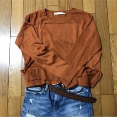 yuka様専用  新品未使用 AZUL BYマウジー テラコッタ 薄手ニットのサムネイル