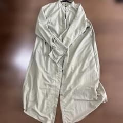 Nano universe ロングシャツワンピース モスグリーンのサムネイル