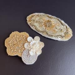 ⁠【2点セット】ビーズ刺繍 ヘアピン ヘアアクセサリーのサムネイル
