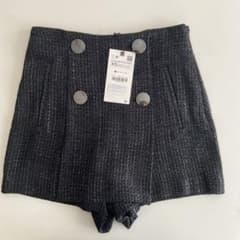 ZARA ツイード ショートパンツ ブラック XSのサムネイル