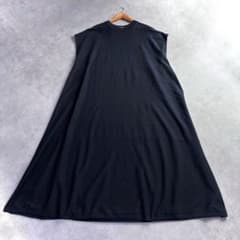 カレンソロジー ニットフレンチロングワンピース マキシ丈 体型カバー 紺色 カレンソロジー ニットフレンチロングワンピース マキシ丈 体型カバー