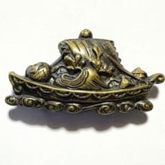 金工 宝船 帯留め 彫金 アンティーク レトロ 目貫 刀装具 - メルカリ
