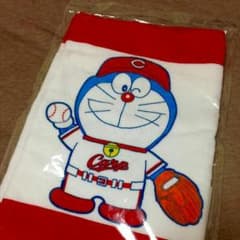 【未使用】どこでもドラえもん フェイスタオル 広島東洋カープのサムネイル