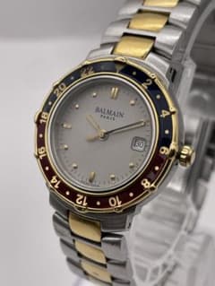 電池交換済】BALMAIN バルマン ヴィンテージ 希少品 ペプシカラー