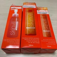 skinvill ふきとり 化粧水 乳液 3本セット 新品未使用のサムネイル