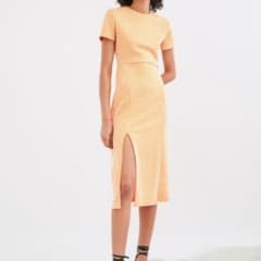 Zara チェックワンピース　スリットのサムネイル