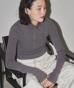 【値下げ】todayful トゥデイフル　Halfzip Rib Knitのサムネイル