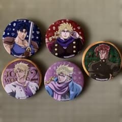 ジョジョの奇妙な冒険 缶バッジ ジョナサン ディオ 花京院典明 他 5点