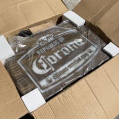 新品未使用 コロナ ビール CORONA LED ウッド サイン 看板のサムネイル