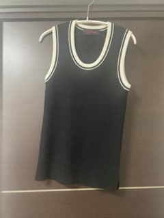 ⭐︎CABaN⭐︎コットンカシミヤリブ ノースリーブプルオーバーのサムネイル