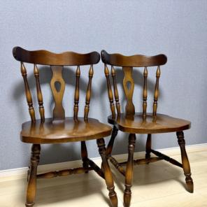 【飛騨産業】キツツキ ウィンザーチェア ダイニングチェア 木製　椅子　2脚セット HIDA 飛騨産業 ダイニングチェア 2脚SET ウインザーチェア キツツキ