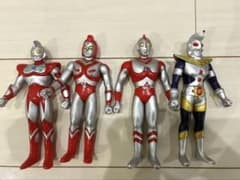 当時物】バンダイ ウルトラマン ソフビ 4体セット 日本製 1988・1989