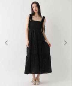 Heather ショルダーレースジャガードワンピースのサムネイル
