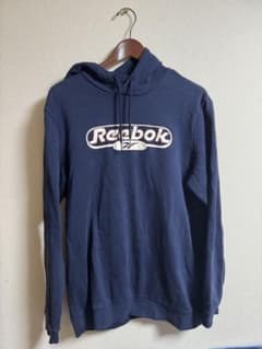 Reebok ネイビー フード付きパーカー