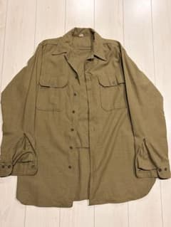 40s USARMY ヴィンテージ ミリタリー 長袖シャツ 15-33のサムネイル