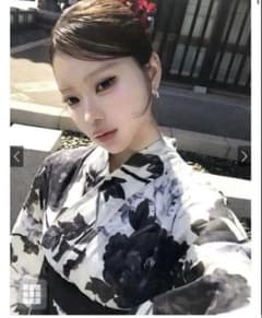 GRL 浴衣 モノトーン牡丹花柄浴衣セットのサムネイル
