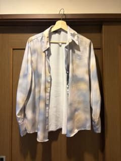 ZARA 長袖シャツ ブラウス ブルー系 タイダイ柄のサムネイル