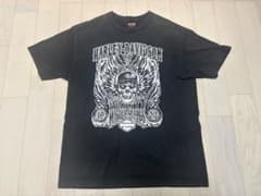ハーレーダビッドソン Tシャツ L スカル 両面プリント ウィスコンシン 黒のサムネイル