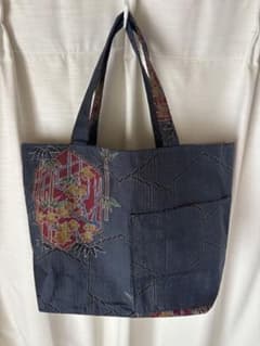 【ハンドメイド】 大島紬 着物リメイク　ハンド バッグ2点セット　#614 2wayバック 高さあり 着物地 大島紬 リメイク ハンドメイド - メルカリ