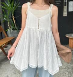 ちー様専用 アシメヘムレースキャミチュニックのサムネイル