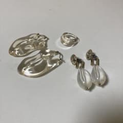 クリア アクリル ピアス　リング　3点セットのサムネイル