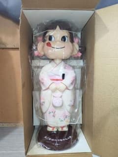 不二家のペコちゃん人形 首ふり着物人形 白 箱付きのサムネイル