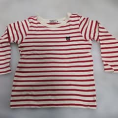 DOUBLE.B MIKI HOUSE ボーダー長袖Tシャツ 100cmのサムネイル