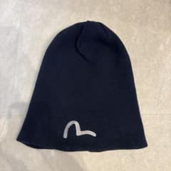 EVISU ニット帽　ネイビーのサムネイル