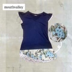 mouthvalley 裾花柄 半袖カットソー チュニックのサムネイル