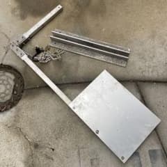 （アルミ製）跳ね上げ式 表差し舵　ミニボート 釣り 艤装 オフショア 船のサムネイル
