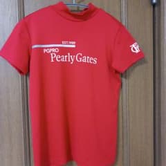 PEARLY GATES Women's Golf Wear Mock Neck Red