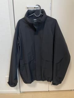 【新品】UNIQLO ウィンドプルーフスタンドブルゾン L 黒のサムネイル