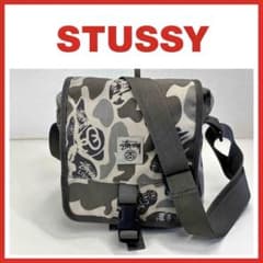 STUSSY カモフラ ショルダーバッグ 迷彩柄 キャンバスのサムネイル
